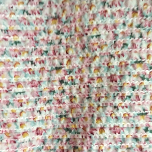 TOMMY HILFIGER Pink Floral Short Sleeve Floral Button down Blouse Top Sz 14 - Picture 6 of 8